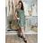 Šaty krátké volnočasové letní krátký rukáv dámské SARA (S/M/L ONE SIZE) ITALSKÁ MÓDA IMSM25046/DU S/M/L zelená khaki