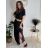 Šaty letné košeľové s opaskom krátky rukáv dámske (S/M/L ONE SIZE) TALIANSKA MóDA IM424486/DR ružová staroružová M / L