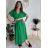 Šaty letné košeľové s opaskom krátky rukáv dámske (S/M/L ONE SIZE) TALIANSKA MóDA IM424486/DR ružová staroružová M / L