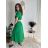 Šaty letné košeľové s opaskom krátky rukáv dámske (S/M/L ONE SIZE) TALIANSKA MóDA IM424486/DR ružová staroružová M / L