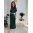 Šaty dlhé elegantné letné s opaskom krátky rukáv dámske Luka (M/L/XL ONE SIZE) TALIANSKA MÓDA IMD25084