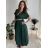 Šaty dlhé elegantné letné s opaskom krátky rukáv dámske Luka (M/L/XL ONE SIZE) TALIANSKA MÓDA IMD25084