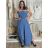 Overal dlouhý letný carmen cez prsia dámske MARTA (S/M//L ONE SIZE) TALIANSKA MÓDA IM425411/DU S/M/L modrá