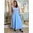 Šaty dlhé na ramienka dámske AMANDA (S/M/L ONE SIZE) TALIANSKA MÓDA IMWGS25274/DU S/M/L svetlo modrá