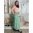 Sukňa dlhá s opaskom dámska LAURA (S/M/l ONE SIZE) TALIANSKA MÓDA IMWBL251612/DUR S/M/L zelená