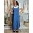 Šaty letní dlouhé na ramínka s tričkem dámské TINA (S/M/L ONE SIZE) ITALSKÁ MÓDA IMSM251118
