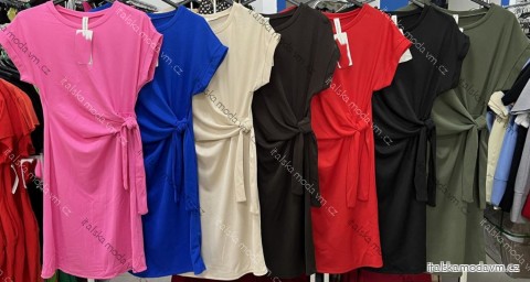 Šaty krátke voľnočasové letné krátky rukáv dámske (XS/S/M ONE SIZE) TALIANSKA MÓDA IMM25m21719