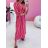 Šaty dlhé letné mušelínové 3/4 dlhý rukáv dámske (S/M/L ONE SIZE) TALIANSKA MÓDA IMWCH252167