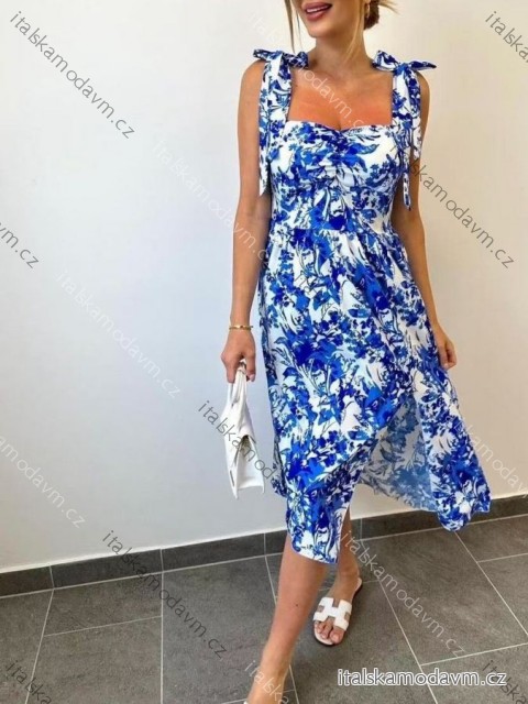 Šaty letné citrónky lemon a bodka na ramienka dámske (XS/S/M ONE SIZE) TALIANSKA MÓDA IMWAF252198