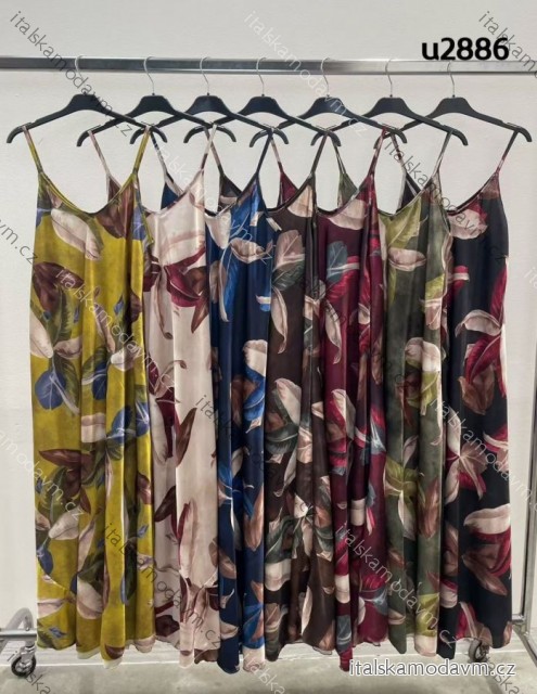 Šaty dlhé letné  na ramienka dámske (S/M/L ONE SIZE) TALIANSKA MÓDA IMM25M2886A