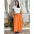 Sukňa dlhá dámska LUCIA (S/M/L ONE SIZE) TALIANSKA MÓDA IMWBL25483/DU S/M/L oranžová