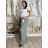 Kalhoty mušelínové letní oversize dámské nadrozměr LUCY (46/48/50 ONE SIZE) ITALSKÁ MÓDA IM425312/DUR khaki 46/48/50