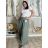 Kalhoty mušelínové letní oversize dámské nadrozměr LUCY (46/48/50 ONE SIZE) ITALSKÁ MÓDA IM425312/DUR khaki 46/48/50