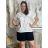 Tunika krátky rukáv dámska nadrozmer JULIE (S/M/L ONE SIZE) TALIANSKA MÓDA IMWDT251639/DUR S/M/L biela