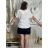 Tunika krátky rukáv dámska nadrozmer JULIE (S/M/L ONE SIZE) TALIANSKA MÓDA IMWDT251639/DUR S/M/L biela