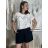 Tunika krátky rukáv dámska nadrozmer JULIE (S/M/L ONE SIZE) TALIANSKA MÓDA IMWDT251639/DUR S/M/L biela