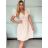 Šaty letné krátky rukáv dámske (S/M ONE SIZE) TALIANSKA MÓDA IMM23M5471/DU -   ružová staroružová -   S/M/L