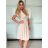 Šaty letné krátky rukáv dámske (S/M ONE SIZE) TALIANSKA MÓDA IMM23M5471/DU -   ružová staroružová -   S/M/L