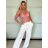 Top croptop čipkový na ramienka dámsky (S/M ONE SIZE) TALIANSKA MÓDA IMPMD233045/DU -   modrá -   S/M/L