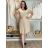 Šaty letné krátky rukáv dámske (S/M ONE SIZE) TALIANSKA MÓDA IMM23M5471/DU -   ružová staroružová -   S/M/L