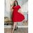 Šaty letné krátky rukáv dámske (S/M ONE SIZE) TALIANSKA MÓDA IMM23M5471/DU -   ružová staroružová -   S/M/L