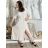 Šaty dlhé letné krátký rukáv mušelín dámske GABI (S/M/L ONE SIZE) TALIANSKA MÓDA IM425445