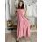 Šaty dlhé letné na ramienka dámske nadrozmer LEONA (M/L - XL/XXL ONE SIZE) IMWGD25V063/DR M / L ružová