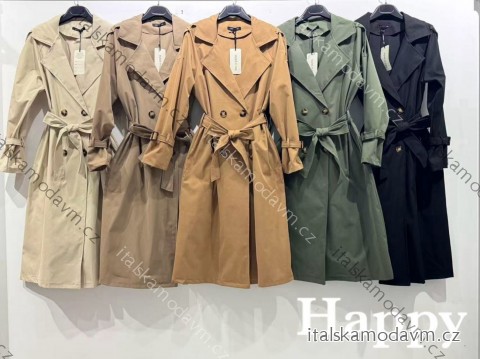 Kabát dlhý slabý s opaskom dlhý rukáv dámsky (XS/S/M ONE SIZE) TALIANSKA MÓDA IMWHP252274