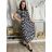 Šaty dlouhé letní krátký rukáv dámské (S/M/L ONE SIZE) ITALSKá MóDA IM323101-6/DUR S/M/L Černá
