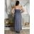 Šaty dlhé letné na ramienka dámske nadrozmer BELLA (M/L - XL/XXL ONE SIZE) IMWGD25V084/DUR zelená M/L