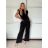 Souprava elegantní tričko bez rukávu a kalhoty dámské (S/M/L ONE SIZE) ITALSKÁ MÓDA IMPVN2525142/DUR -   čierna
 -   S/M/L