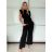 Souprava elegantní tričko bez rukávu a kalhoty dámské (S/M/L ONE SIZE) ITALSKÁ MÓDA IMPVN2525142/DUR -   čierna
 -   S/M/L