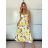 Šaty dlouhé letní na ramínka dámské (S/M ONE SIZE) ITALSKÁ MÓDA IMPVN2524512/DU -   biela -   S / M