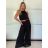 Overal dlhý elegantné skladaný bez rukávov dámske (S/M ONE SIZE) TALIANSKA MÓDA IMPGM2323232/DU -   béžová -   S/M/L