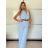 Overal dlhý elegantné skladaný bez rukávov dámske (S/M ONE SIZE) TALIANSKA MÓDA IMPGM2323232/DU -   béžová -   S/M/L
