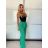 Nohavice dlhé letné dámske (S/M/L ONE SIZE) TALIANSKA MODA IM7250004/DU - zelená - S/M/L