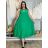 Šaty dlhé letné na ramienka dámske ETNA (S/M/L ONE SIZE) TALIANSKA MÓDA IM425473/DR S/M/L zelená