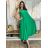 Šaty dlhé letné na ramienka dámske ETNA (S/M/L ONE SIZE) TALIANSKA MÓDA IM425473/DR S/M/L zelená