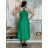 Šaty dlhé letné na ramienka dámske ETNA (S/M/L ONE SIZE) TALIANSKA MÓDA IM425473/DR S/M/L zelená