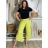 Nohavice dlhé aladinky letné dámske (S/M/L ONE SIZE) TALIANSKA MÓDA IMD24029/DUR zelená  S/M/L