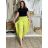 Nohavice dlhé aladinky letné dámske (S/M/L ONE SIZE) TALIANSKA MÓDA IMD24029/DUR zelená  S/M/L