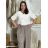 Košeľa oversize mušelínová dlhý rukáv dámska (L/XL/2XL ONE SIZE) TALIANSKA MODA IMD23405