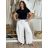 Nohavice letné dámske RAMONA (M/L/XL ONE SIZE) TALIANSKA MÓDA IM425338