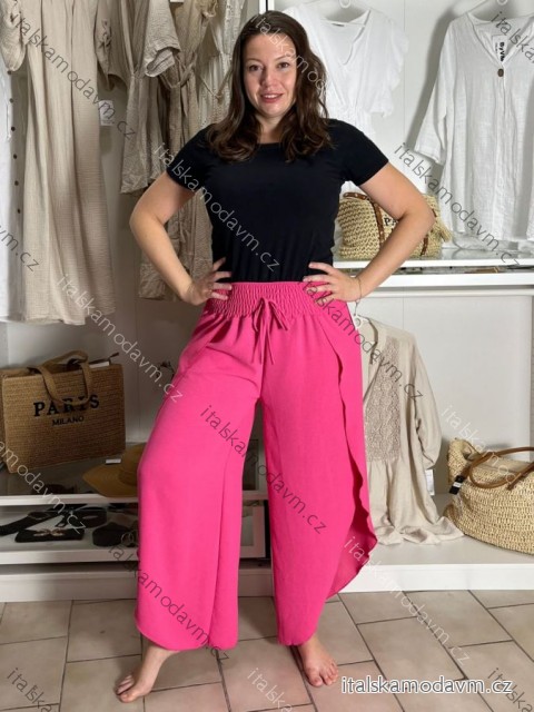 Kalhoty letní dámské RAMONA (M/L/XL ONE SIZE) ITALSKÁ MÓDA IM425338/DU