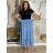 Šaty alá sukne letné žabičkování riflové dámska (S / M / L ONE SIZE) TALIANSKÁ MÓDA IM721076/DUR sv. modrá S/M/L