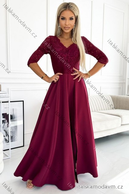 Šaty dlhé elegantné dámske (2XL) POLSKÁ MÓDA NUMECO25309-9/DU