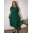 Šaty elegantní šifonové krátký rukáv dámské nadrozměr (46/48/50 ONE SIZE) ITALSKá MóDA IM425035