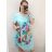 Šaty dlhé maxi letný krátky rukáv dámska nadrozmer (XL/2XLONE SIZE) TALIANSKA MÓDA IM422758/DUR lososová XL/2XL