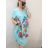 Šaty dlhé maxi letný krátky rukáv dámska nadrozmer (XL/2XLONE SIZE) TALIANSKA MÓDA IM422758/DUR lososová XL/2XL