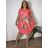 Šaty dlhé maxi letný krátky rukáv dámska nadrozmer (XL/2XLONE SIZE) TALIANSKA MÓDA IM422758/DUR lososová XL/2XL